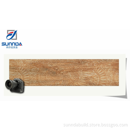 Foshan 15x60cm inkjet discontinued exotic patterns matt finish and non slip American walnut solid wood flooring tiles